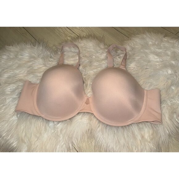 Vanity Fair Radiant Back Smoothing Bra Lined Underwire Womens 44C Pink 76326 - Picture 1 of 6